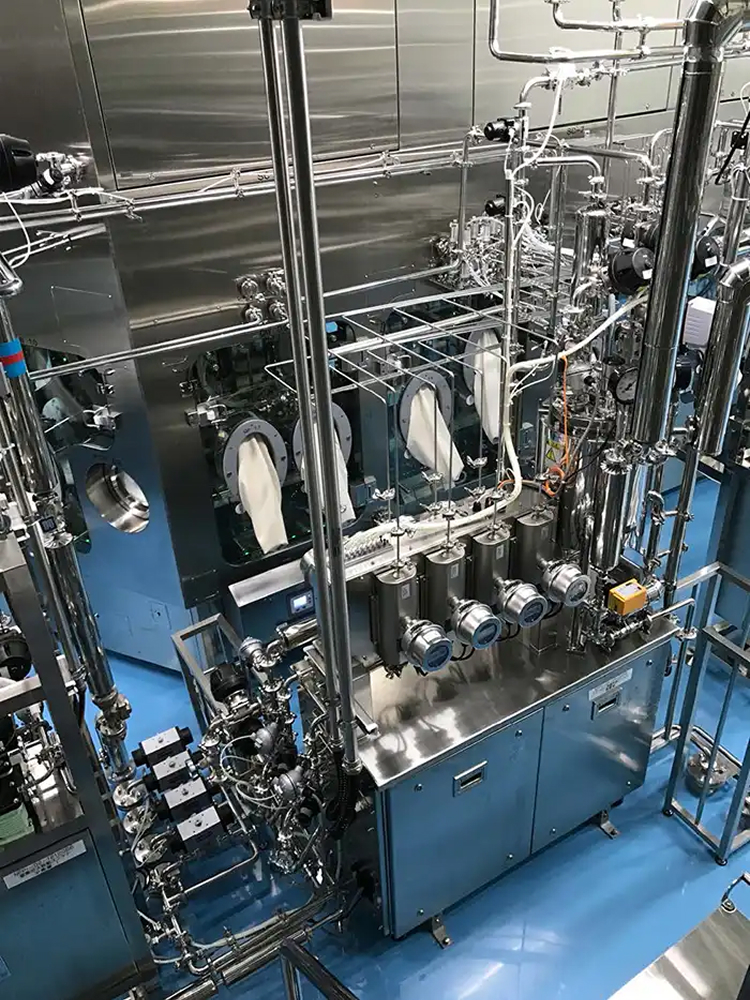 マスフロー充填ユニット~ピュアテック社製アイソレーター接続 イメージ図